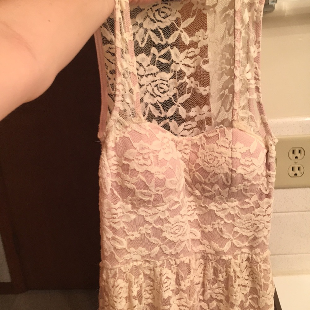Cream lace dress